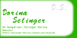 dorina selinger business card